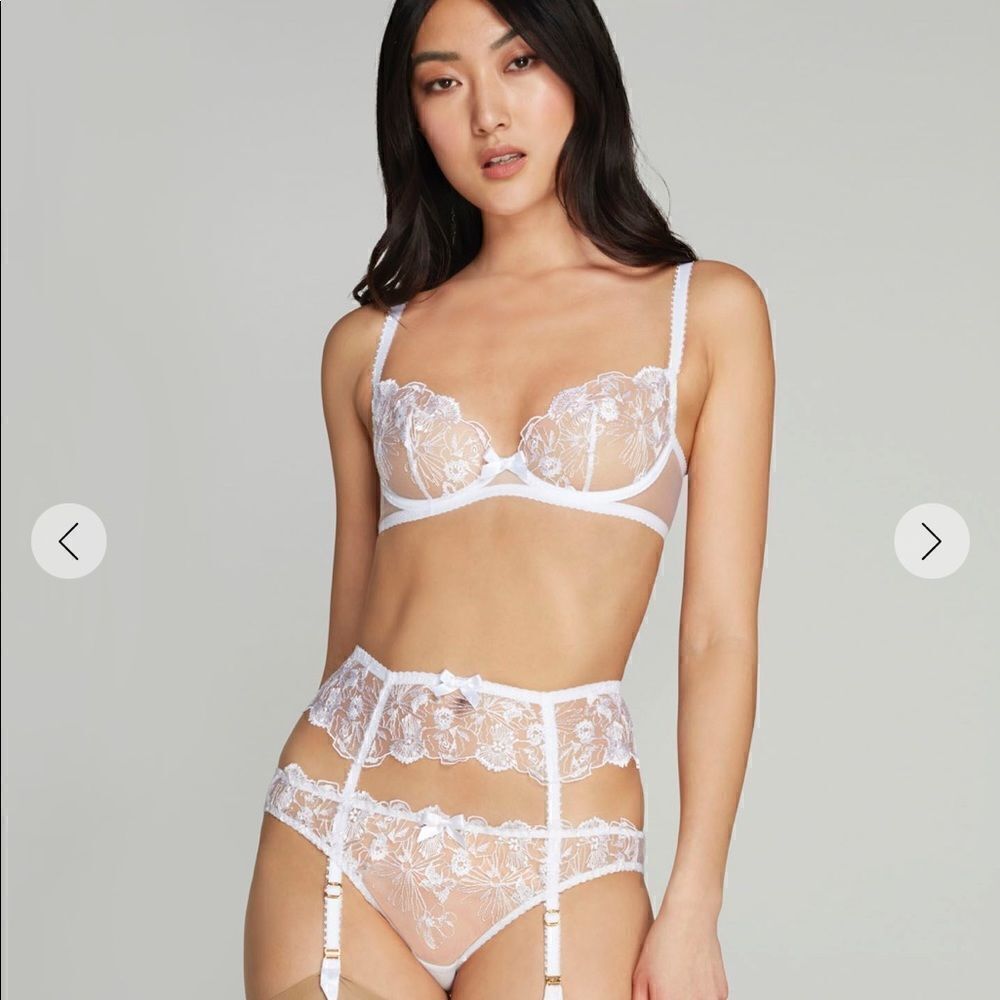 🤍 2 Piece SET Agent Provocateur Jayce Bra 32B & Suspender AP3